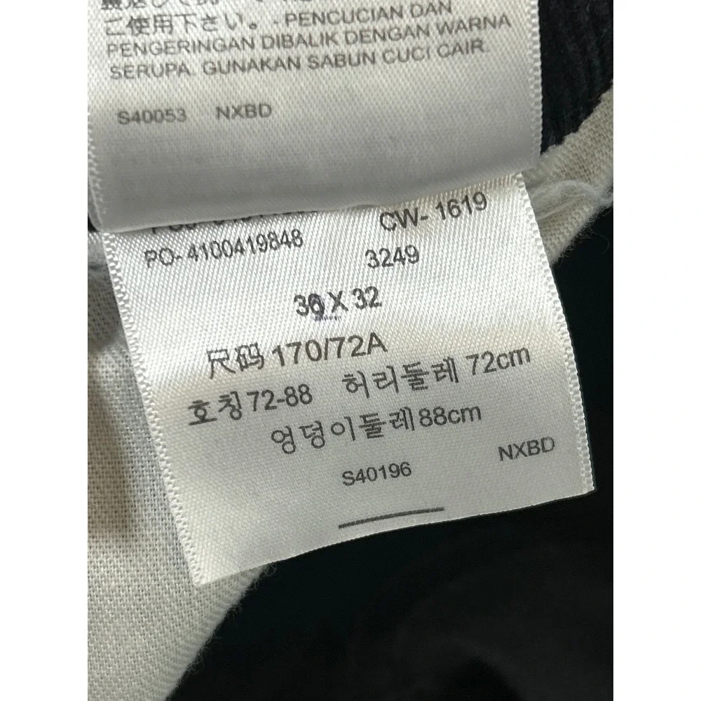 Levi's Corduroy Pants Mens 30x32 Navy Black Premium Slim Straight Corduroy